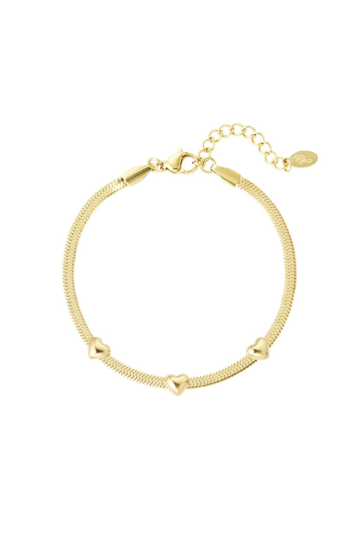 Pulsera triple el amor - oro h5 