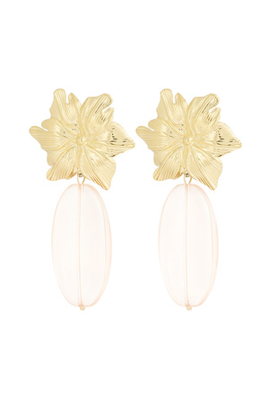 Earrings flawless flower - gold h5 