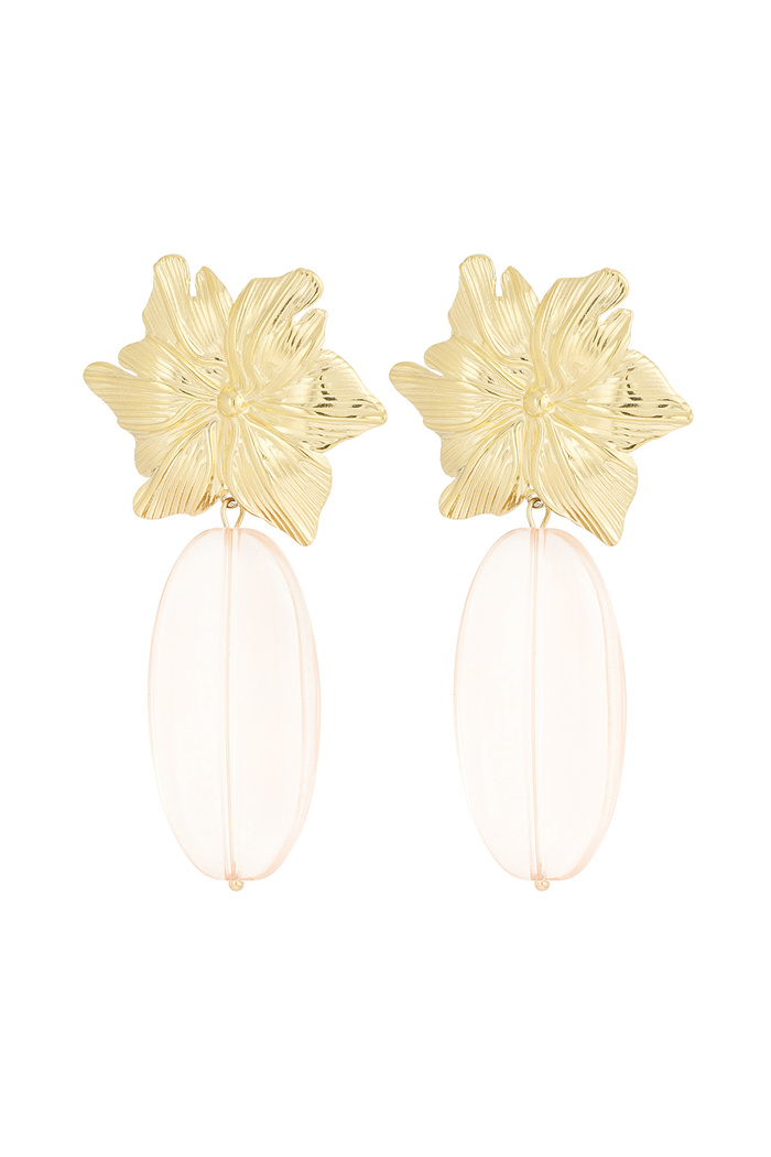 Earrings flawless flower - gold 