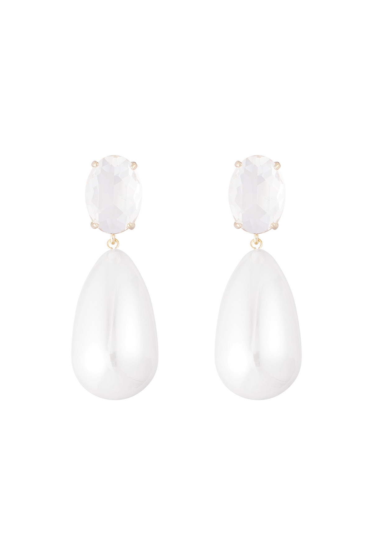 Diamante earring with pearl drop  2