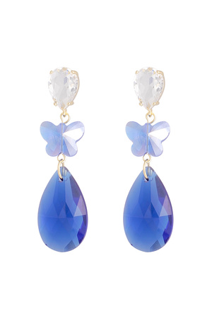 Butterfly instead earrings - blue h5 