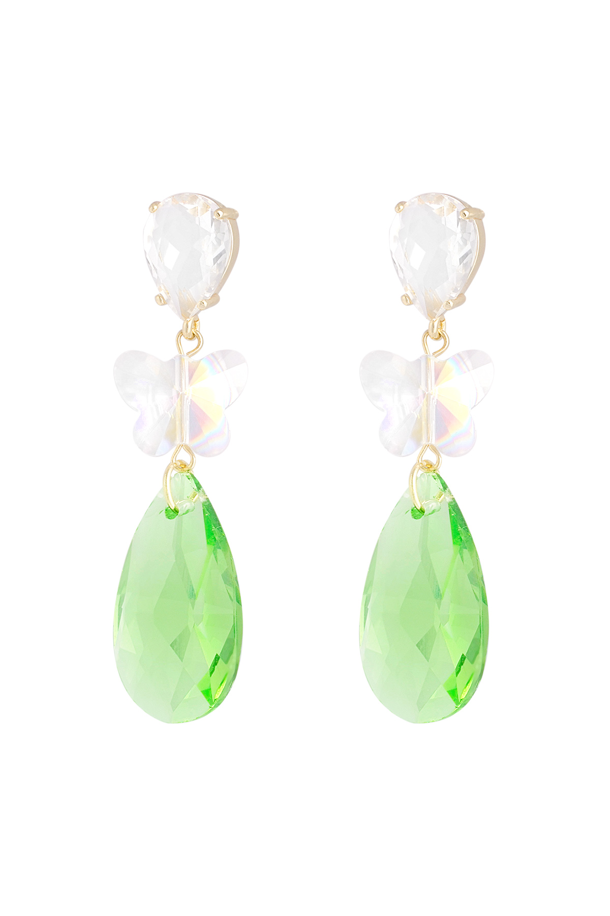 Earrings butterfly dream - green h5 