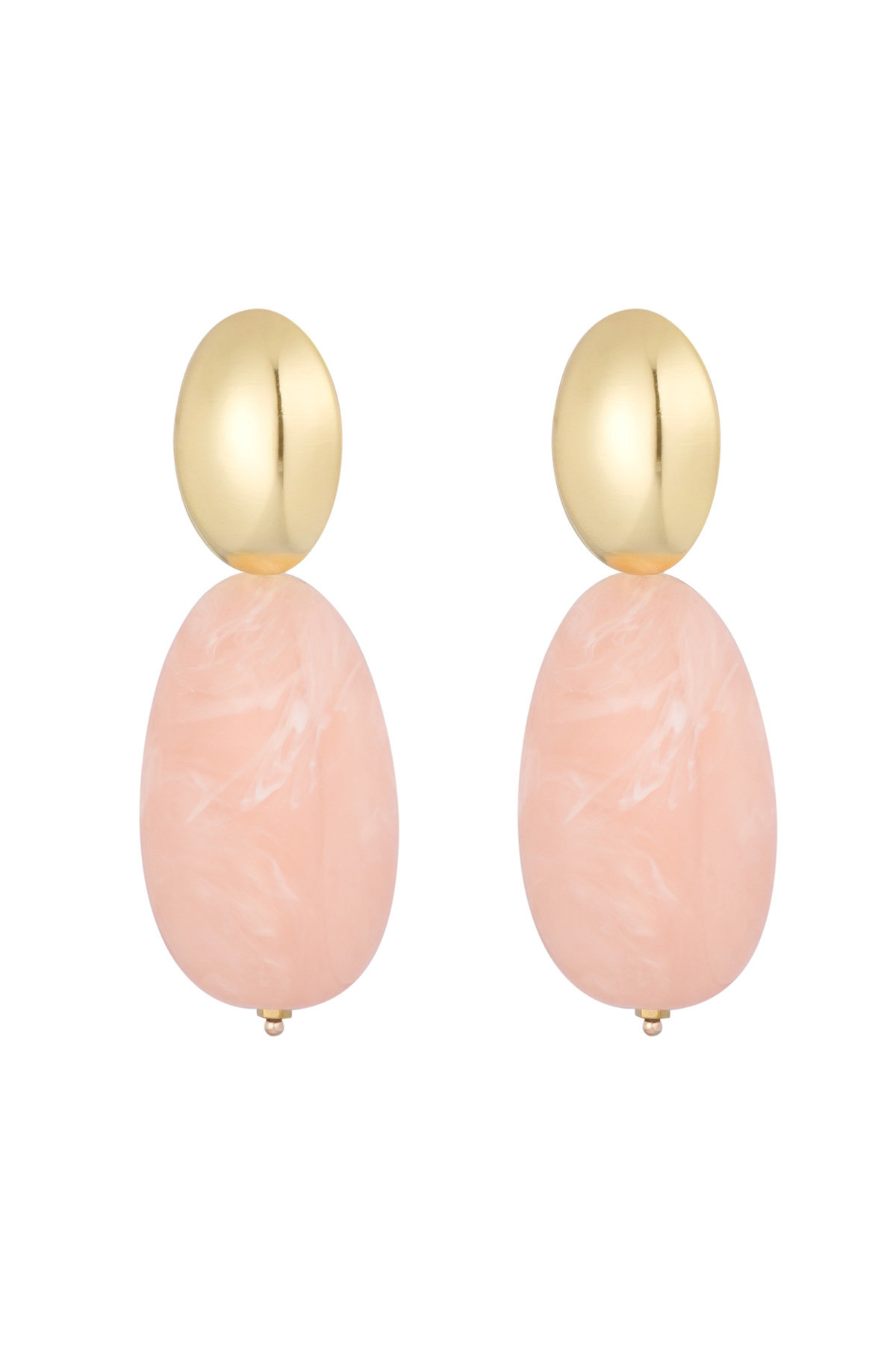 Double statement earrings - pink 