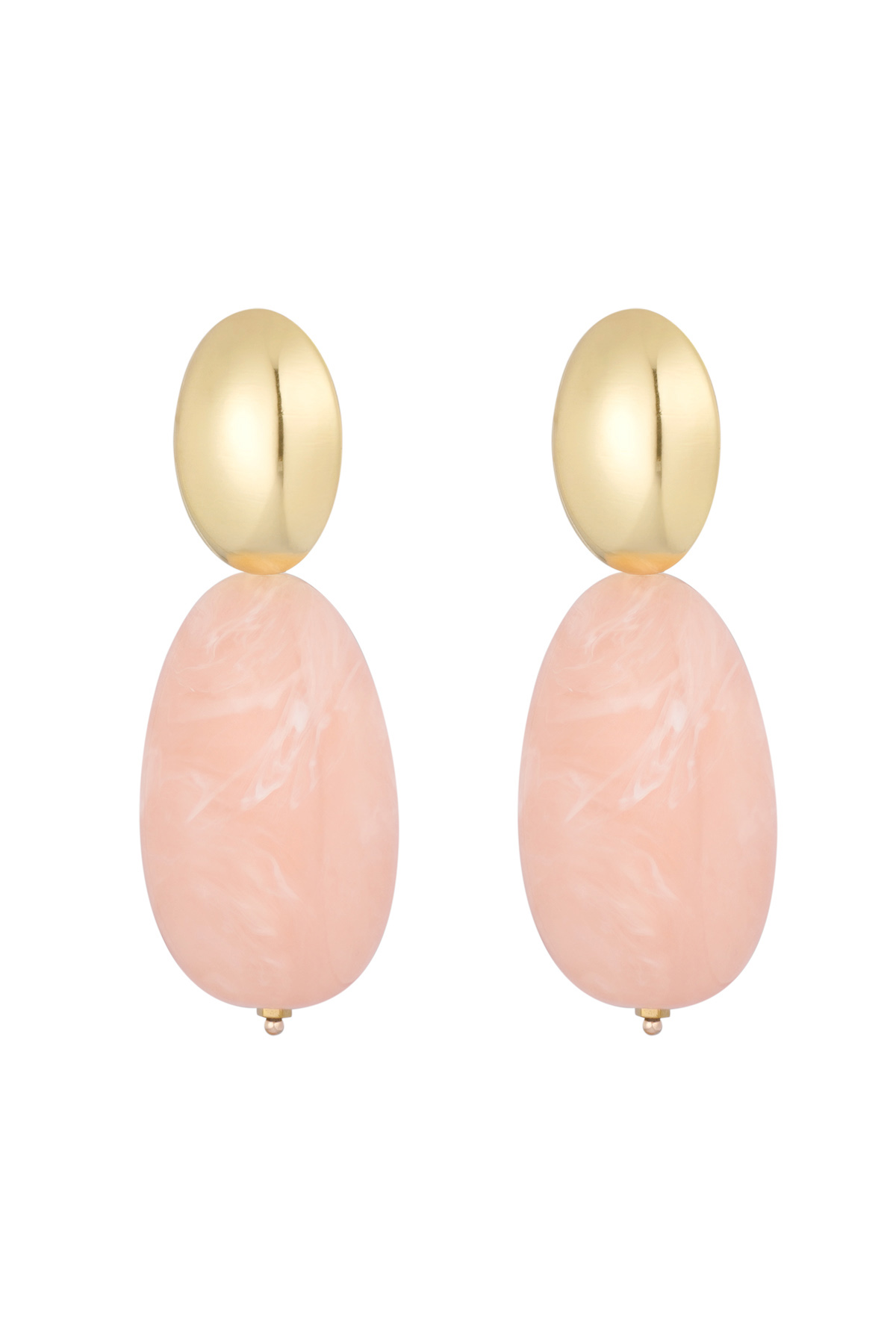 Double statement earrings - pink  2