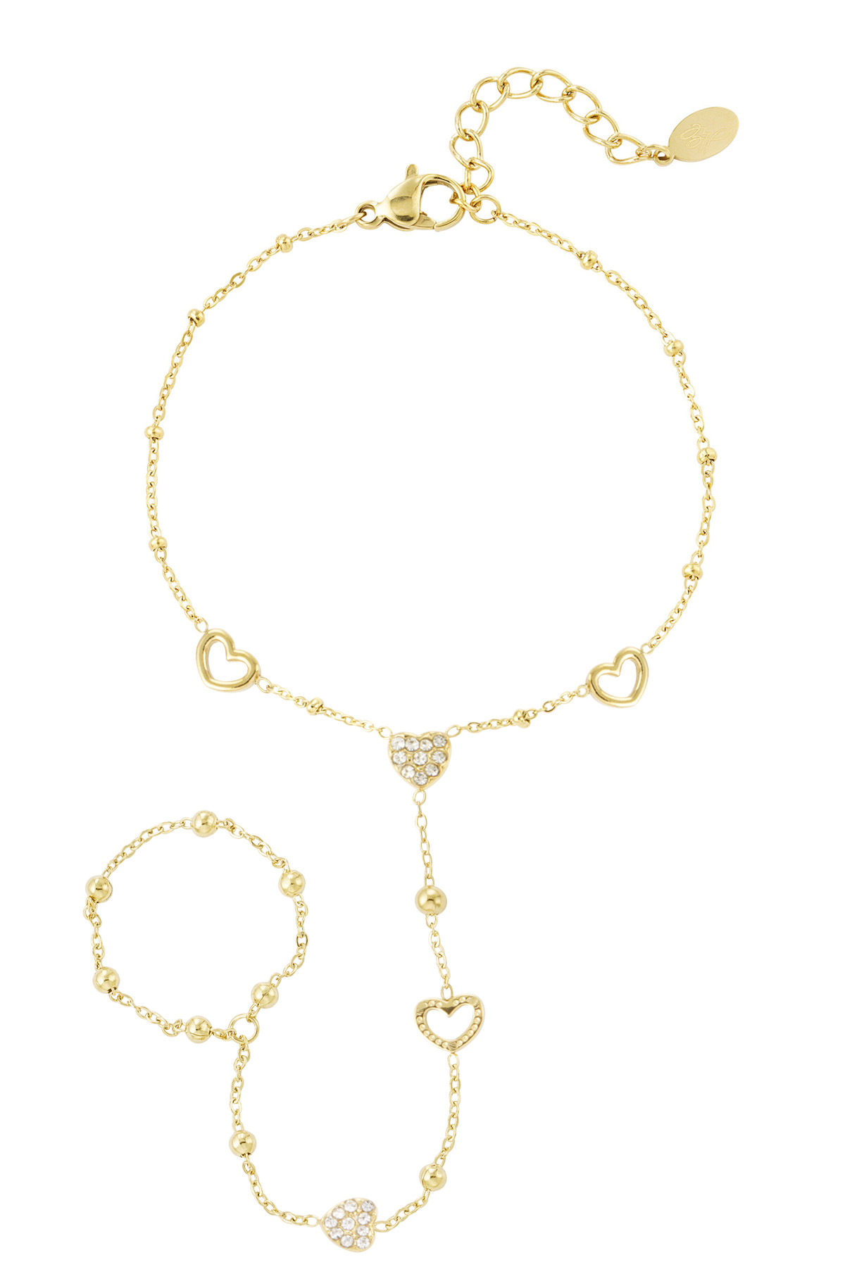 Bracelet amour printanier - doré  h5 