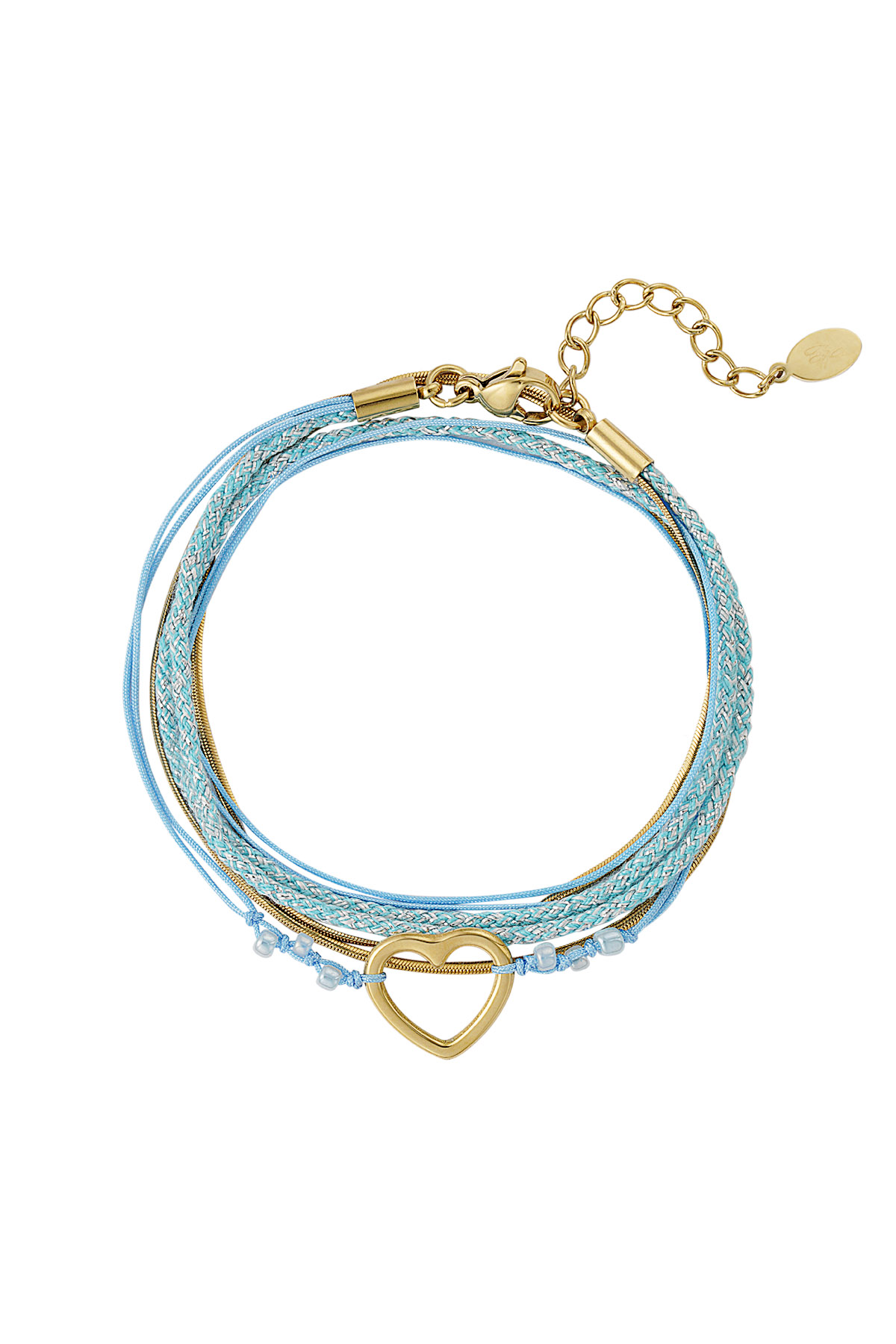 Bracelet summer flow lover - blue Gold color 2