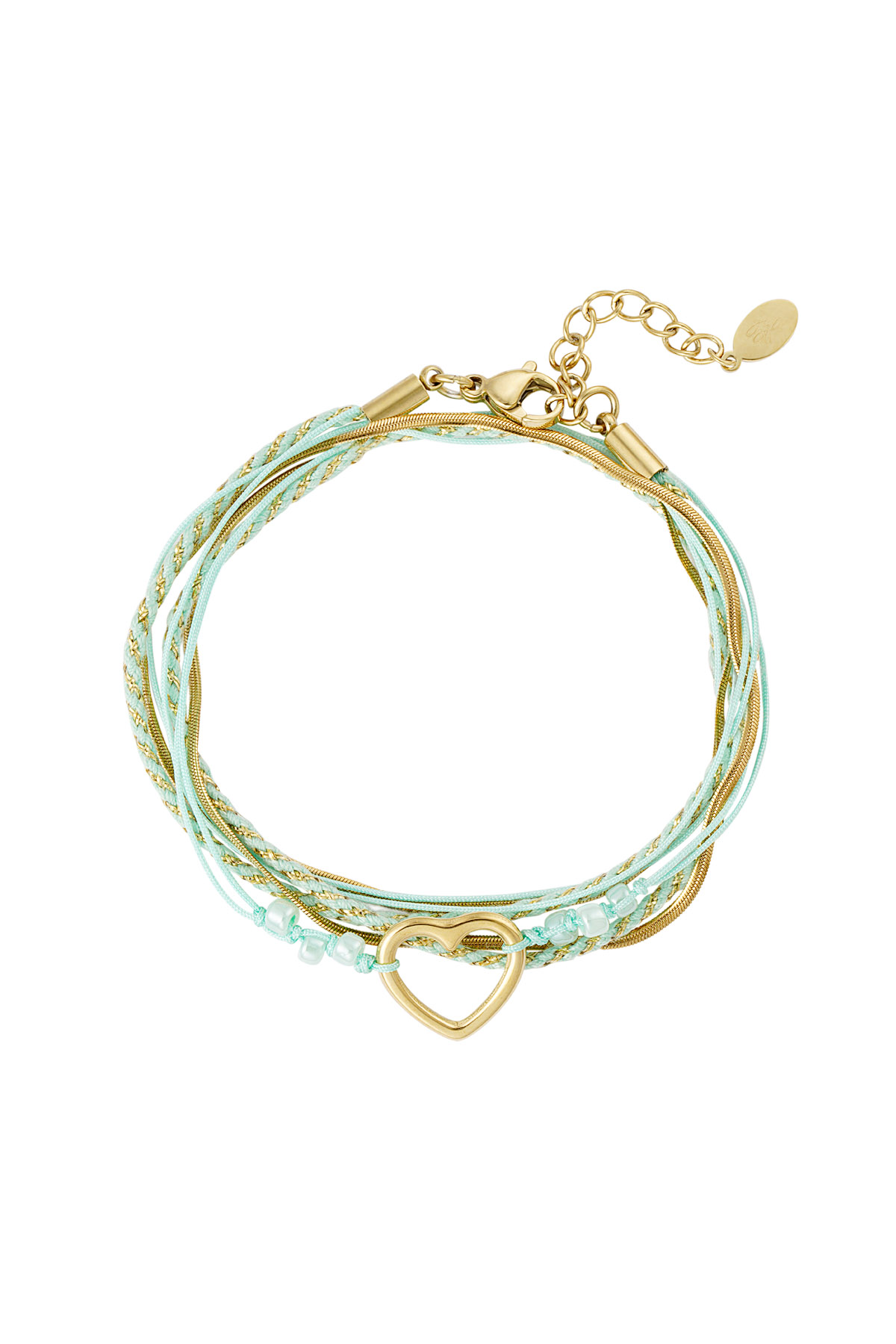 Bracelet summer flow lover - green Gold color 2