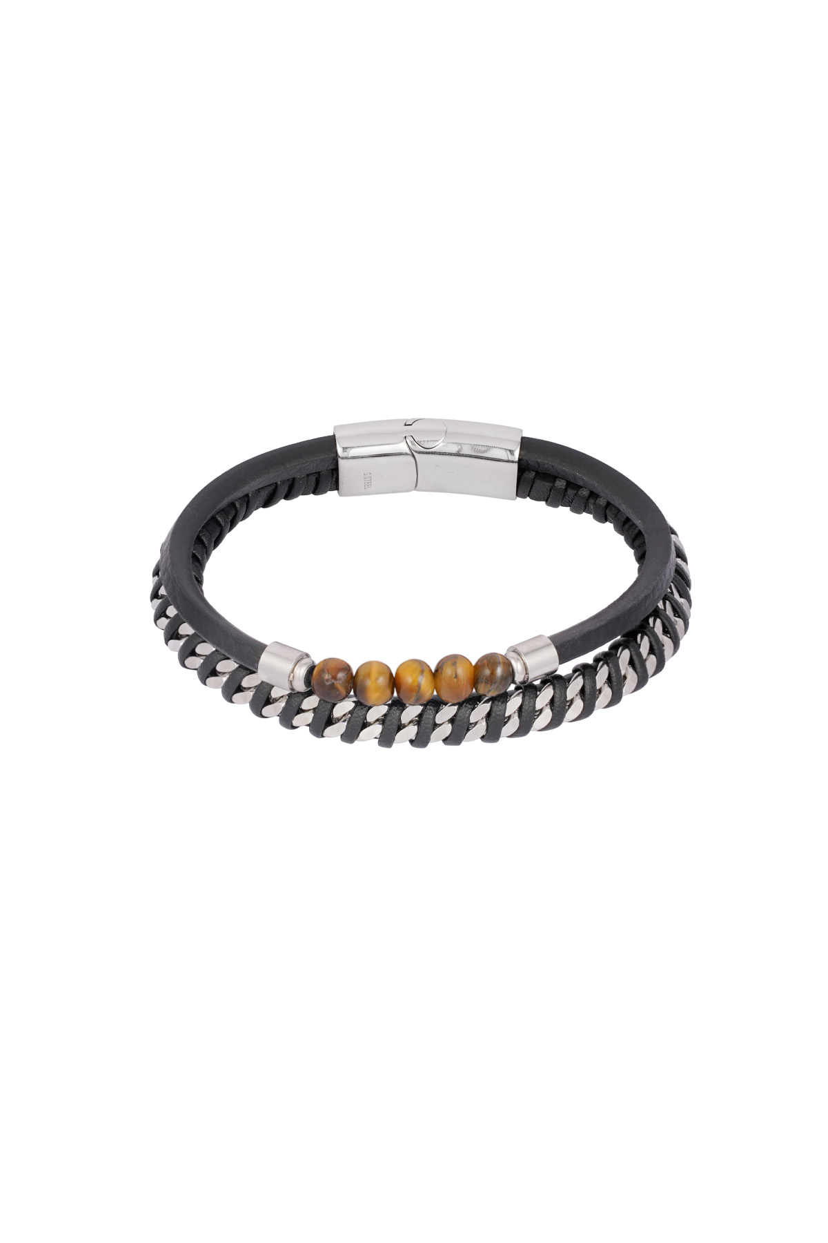 Bracciale da uomo momentum - marrone nero h5 