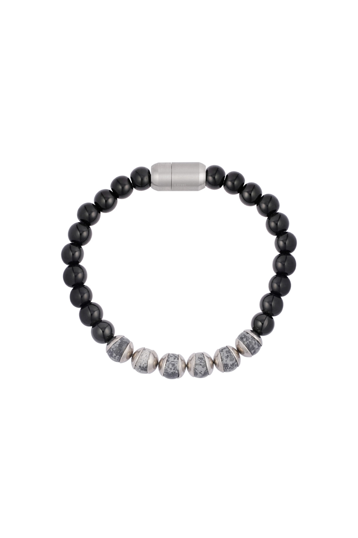 Bracelet homme manchette avant-garde - noir Image3