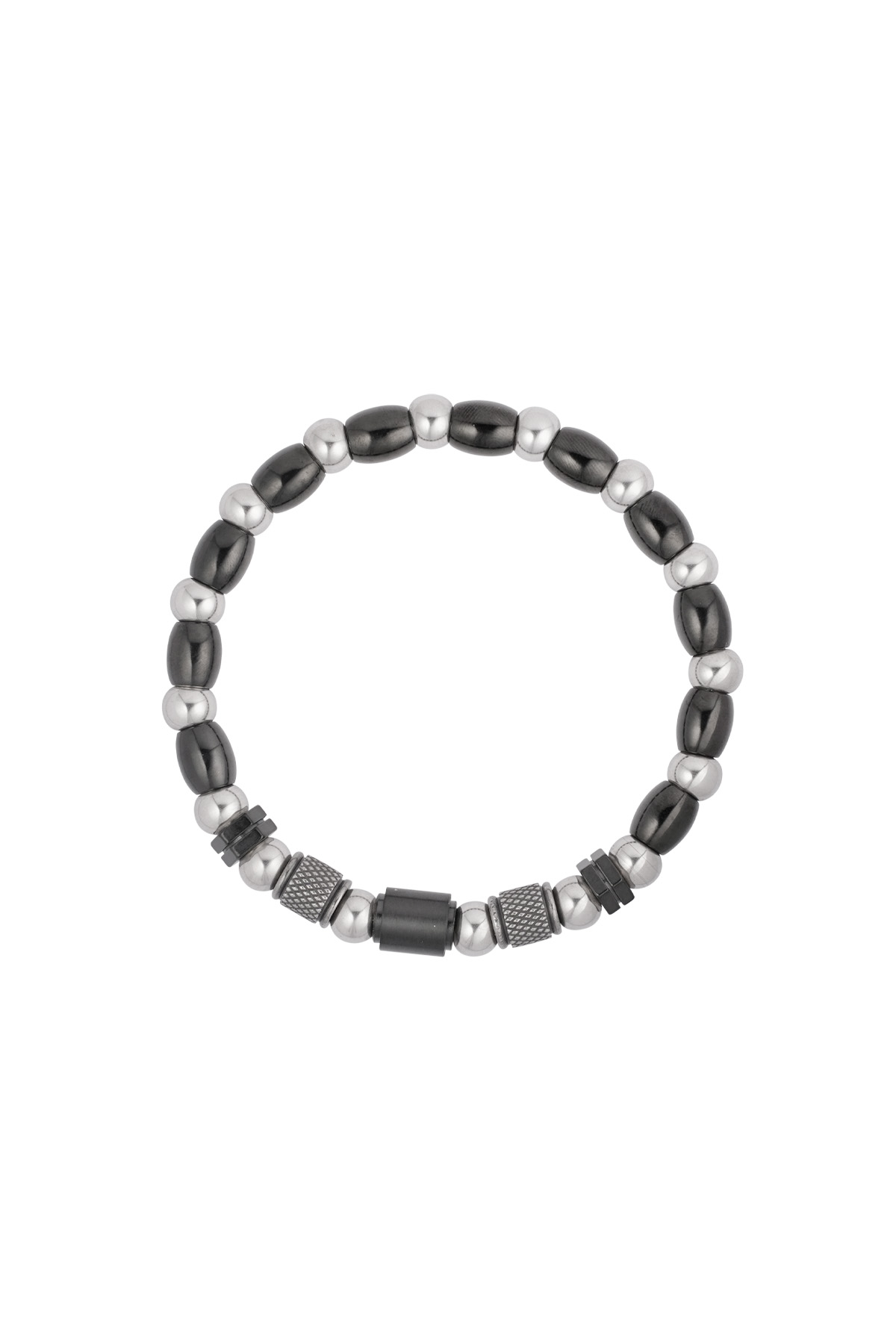 Heren armband zenith - zwart zilver h5 Afbeelding2