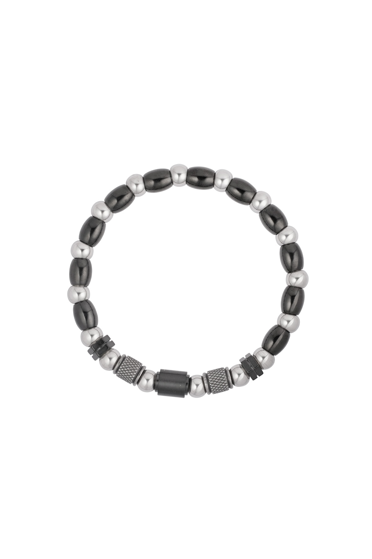 Bracciale da uomo zenith - argento nero h5 Immagine2