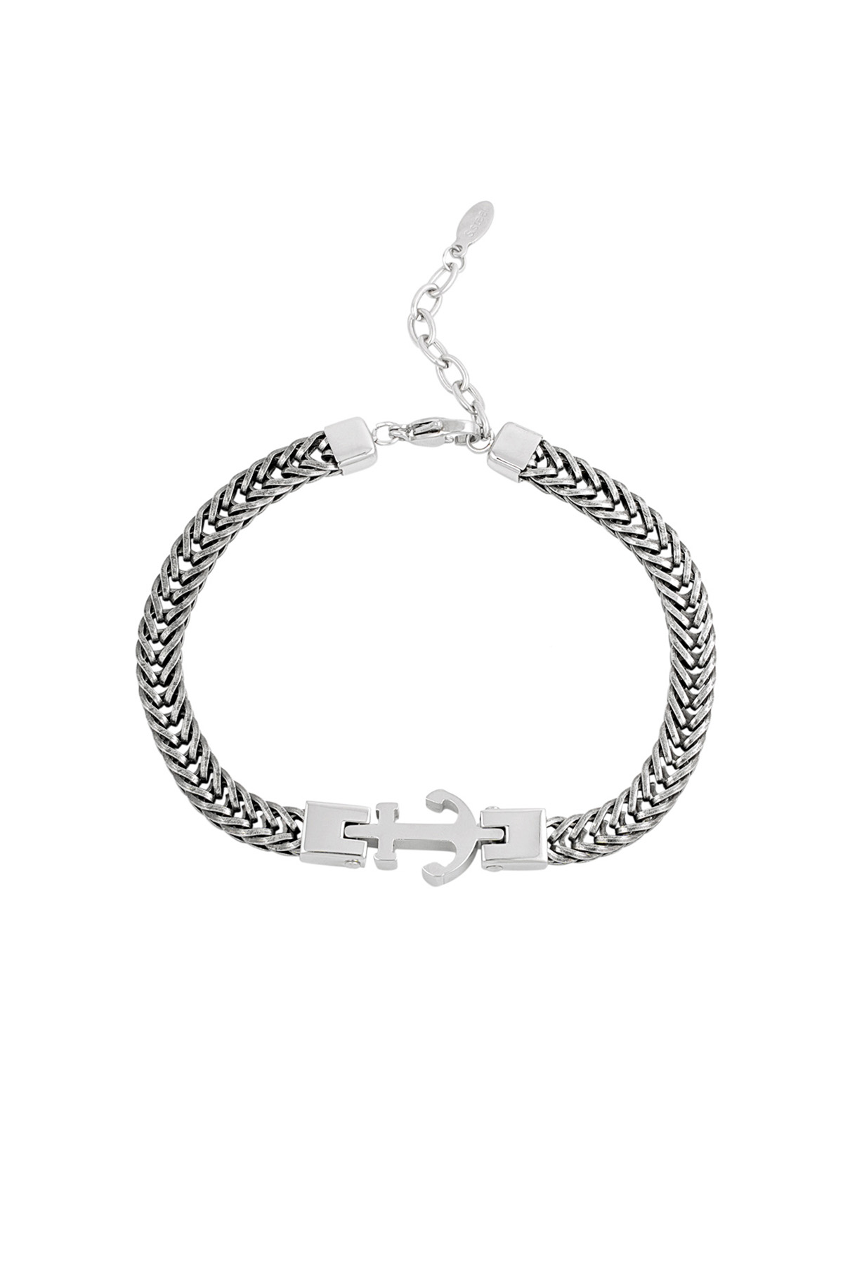 Pulsera de hombre con ancla - plata h5 Imagen3