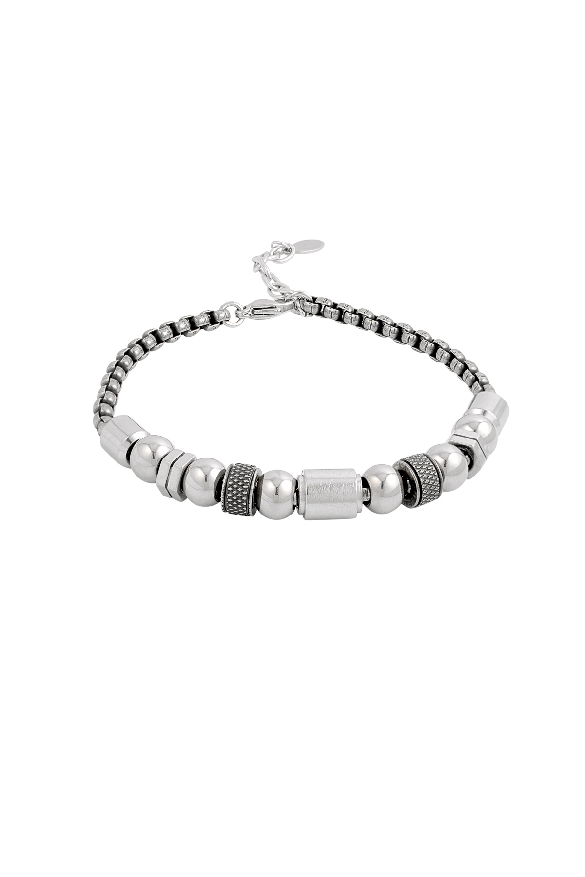 Men's bracelet omega wrap - silver