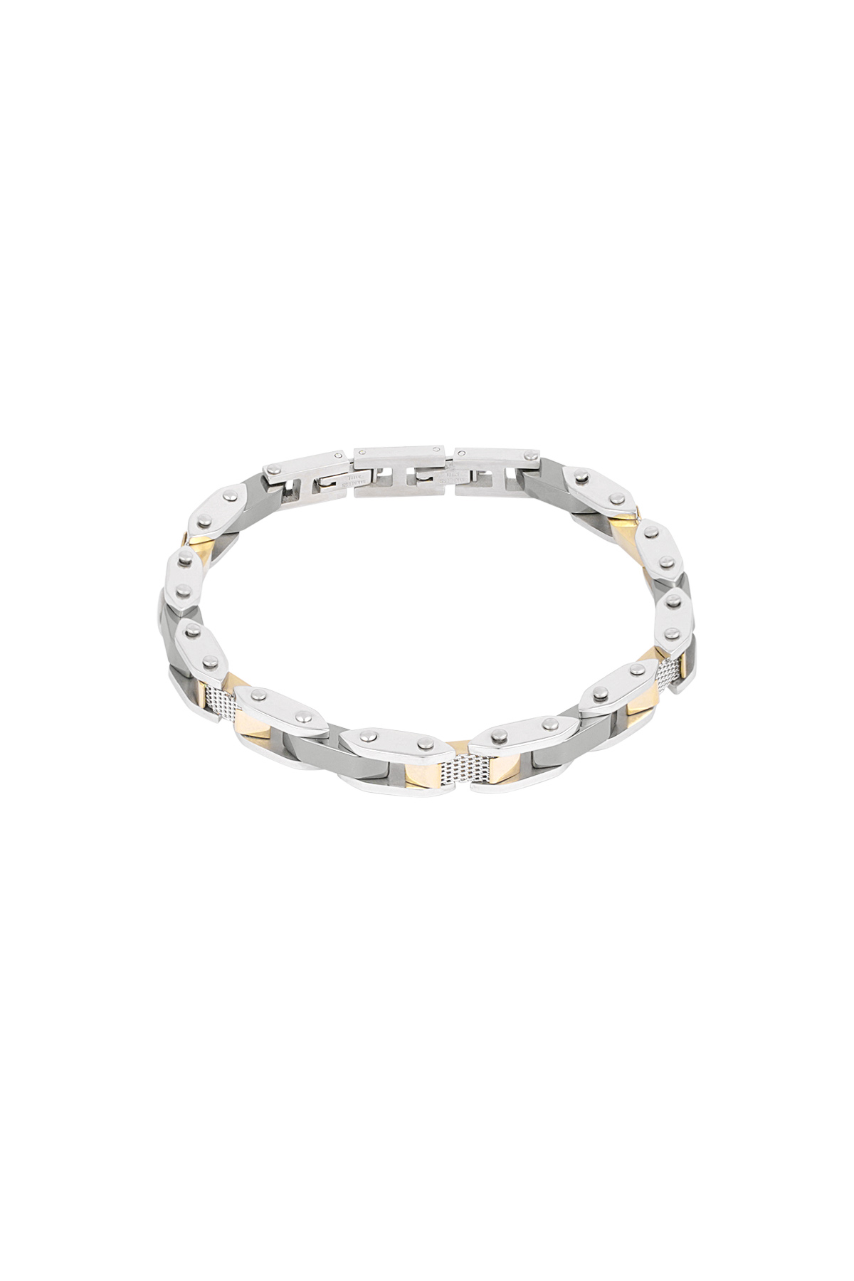 Men's bracelet summit band - silver color gold 2