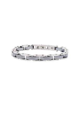Double chained men's bracelet - silver h5 Picture5