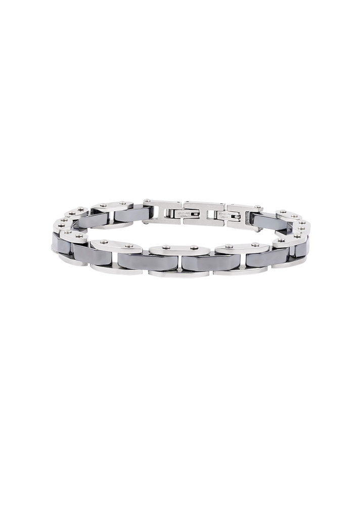 Double chained men's bracelet - silver Picture5