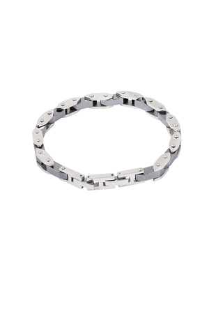 Double chained men's bracelet - silver h5 Picture6