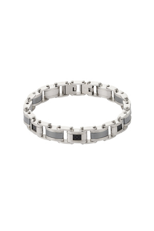 Coarsely linked men's bracelet classy - silver h5 