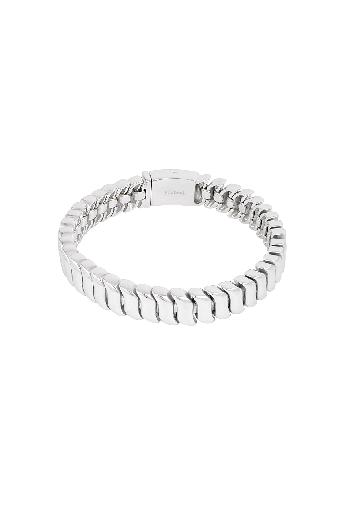 Pulsera de hombre enlace urbano - plata h5 