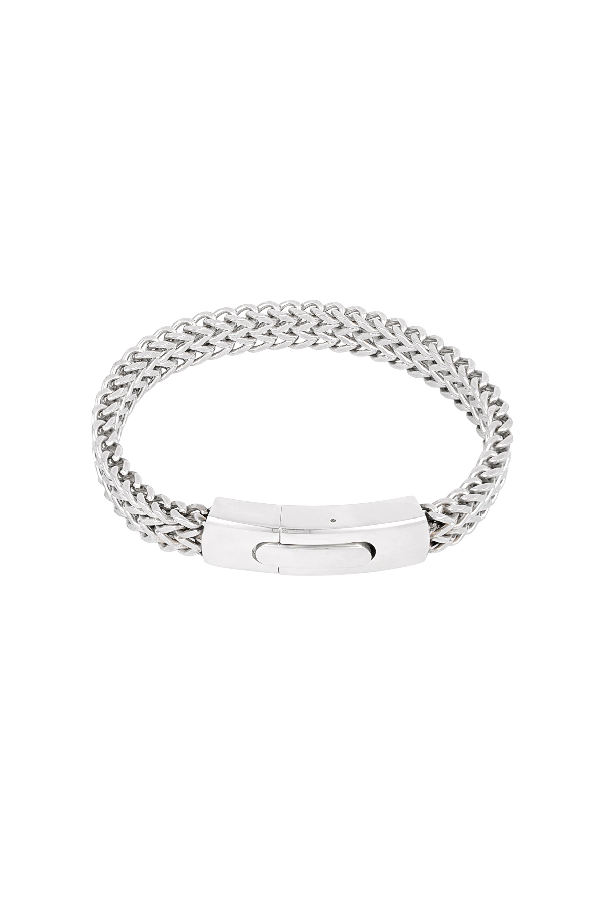 Herrenarmband Stahlstreifen - silber h5 Bild2