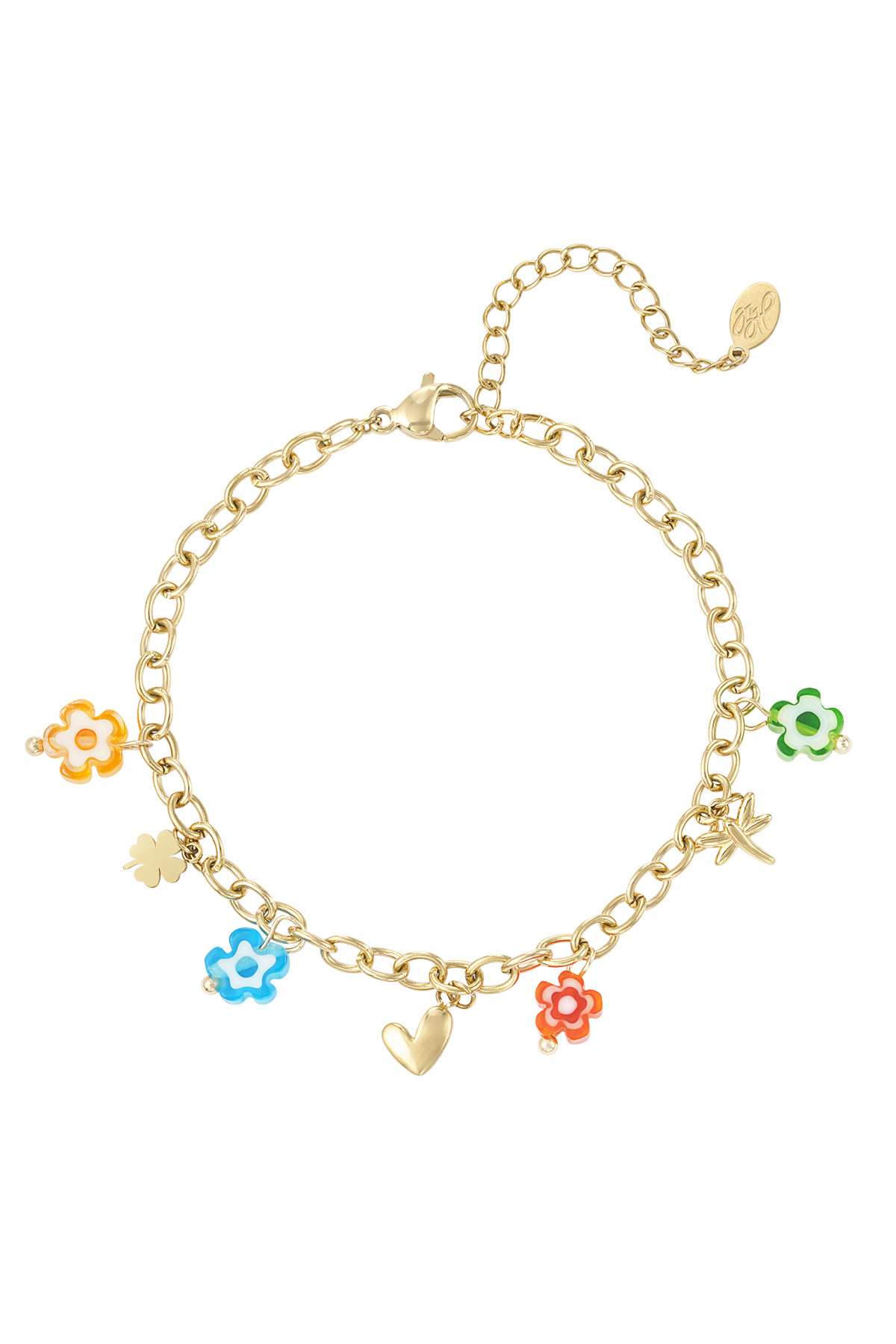 Bracelet festive florals - Gold color