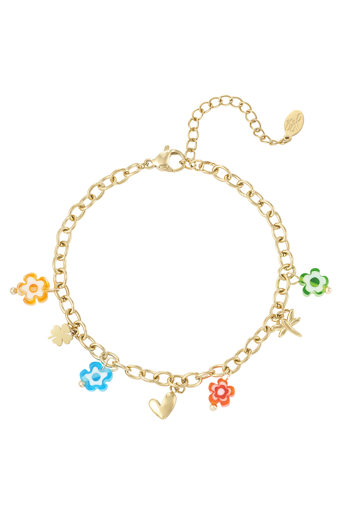 Bracelet festive florals - gold