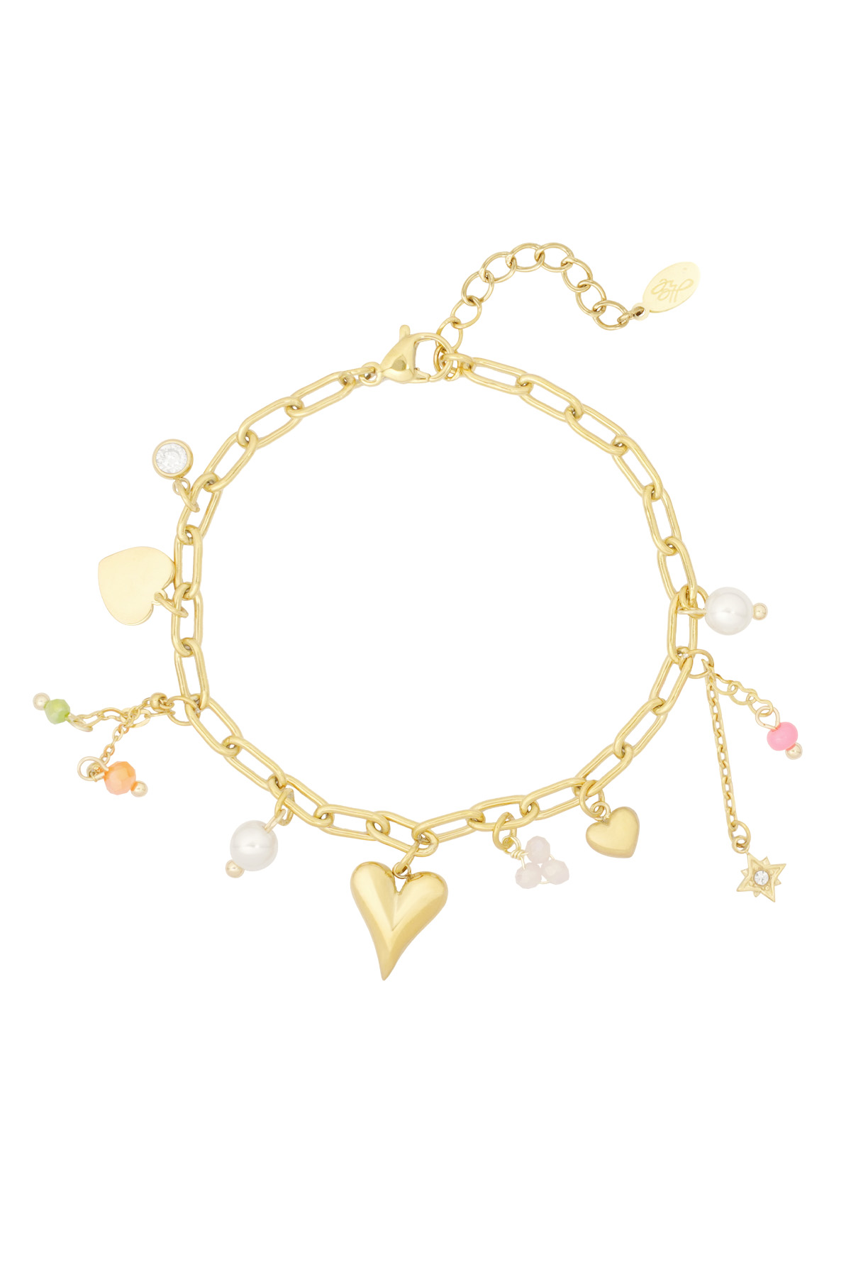 Charm bracelet amore color - gold