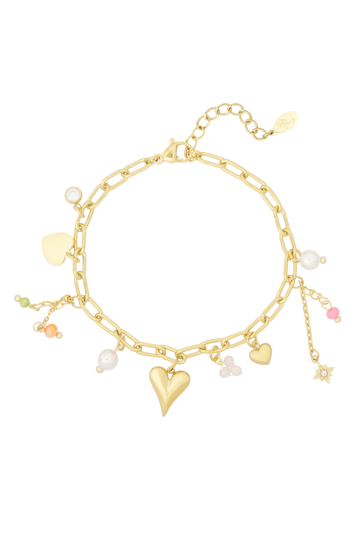 Charm bracelet amore color - Gold color