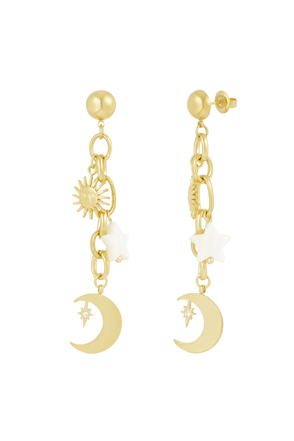 Earrings starshine - Gold color 2