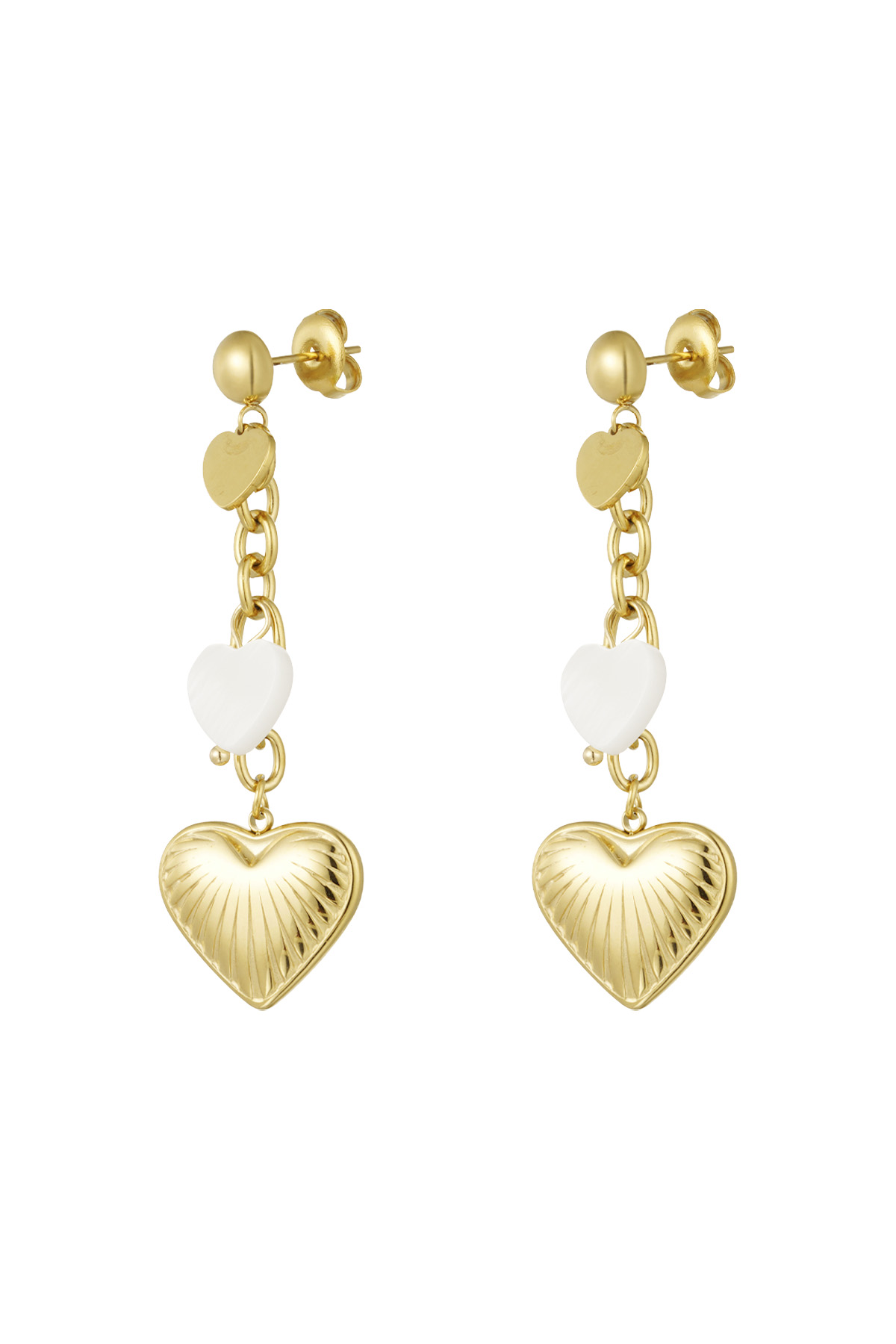 Earrings lovers life - gold