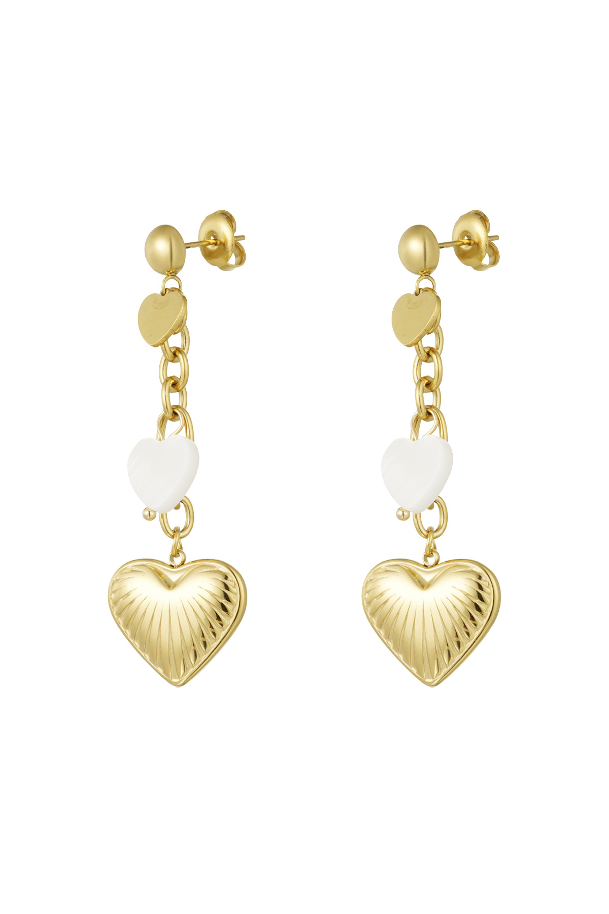 Earrings lovers life - gold h5 