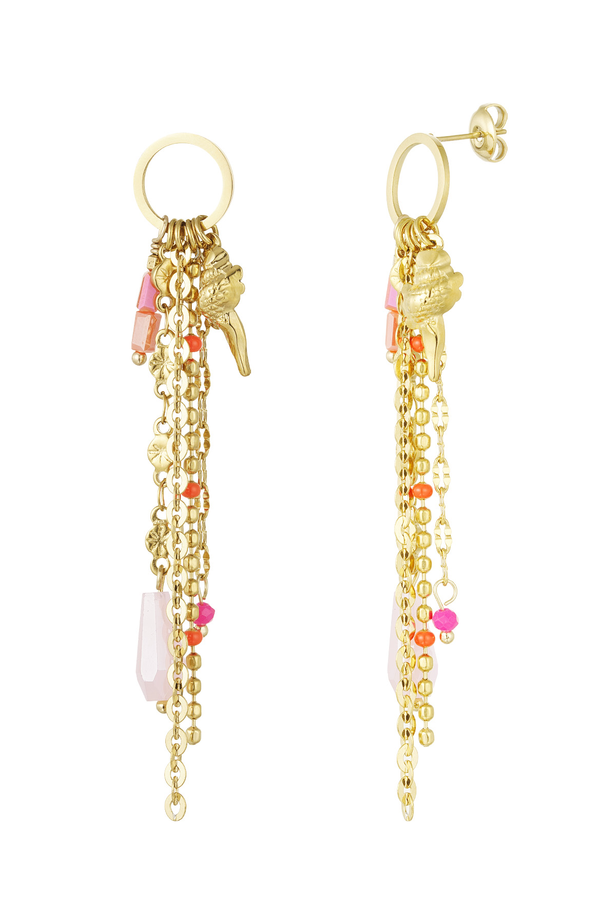 Ocean party drop earrings - gold  h5 