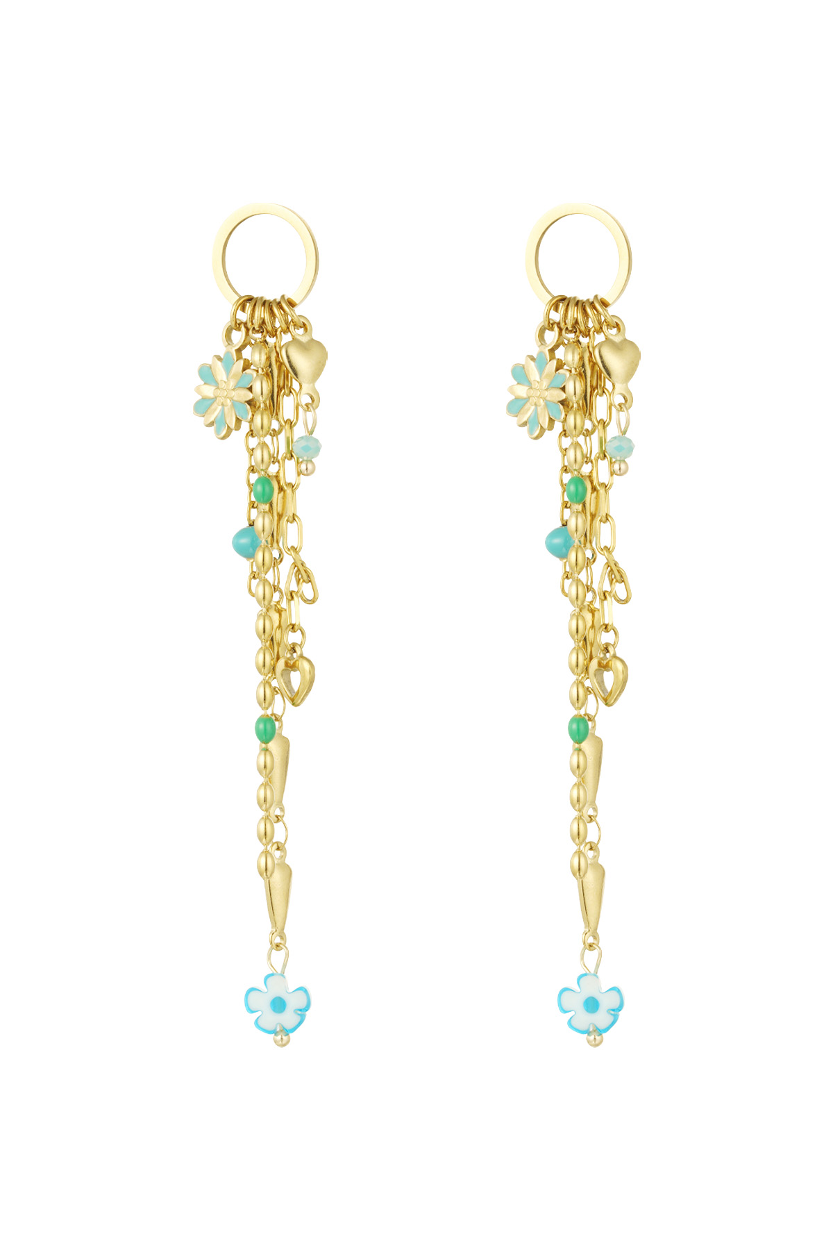 Earrings mistic muse - blue gold h5 