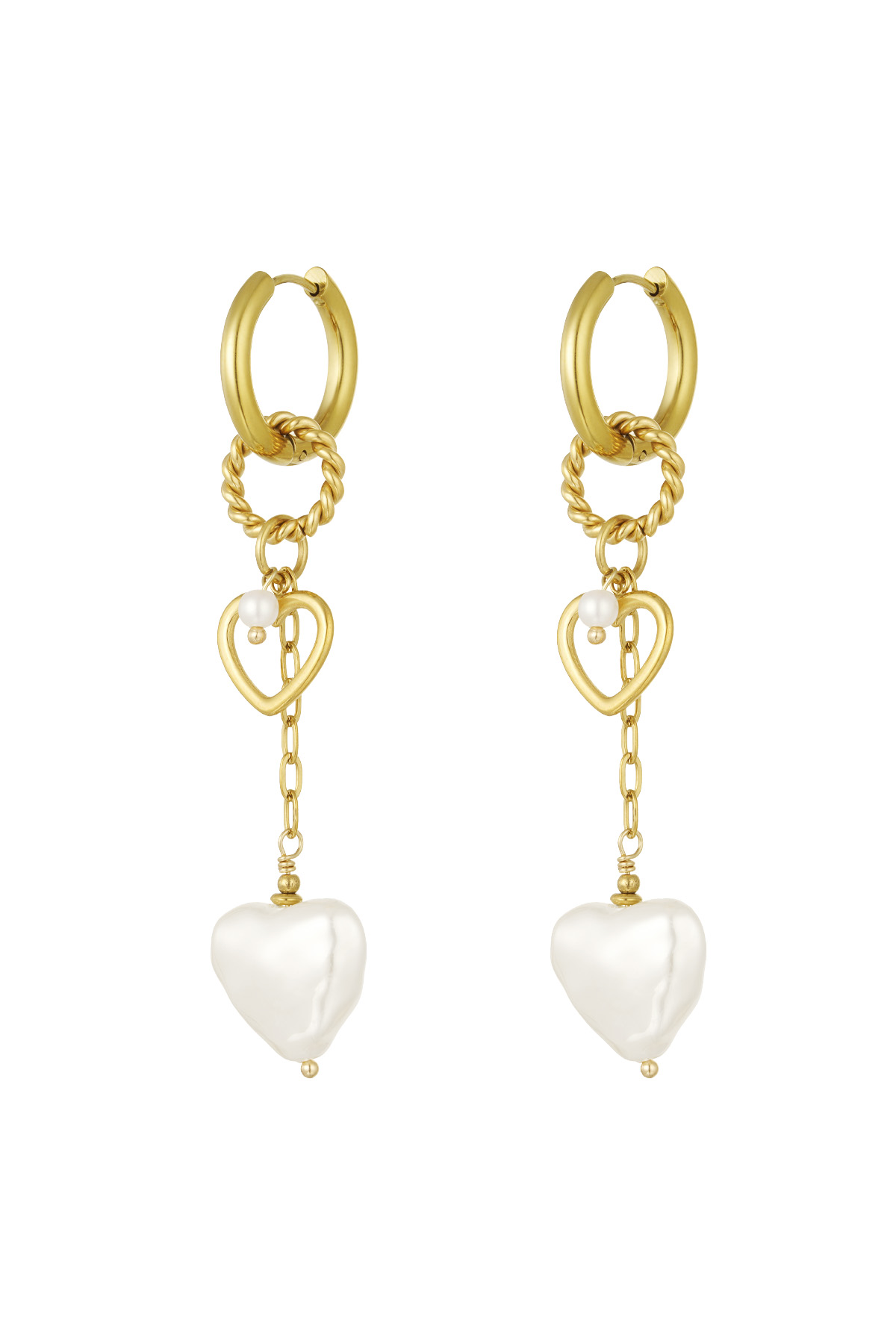 Ohrringe Perle Party Love - gold