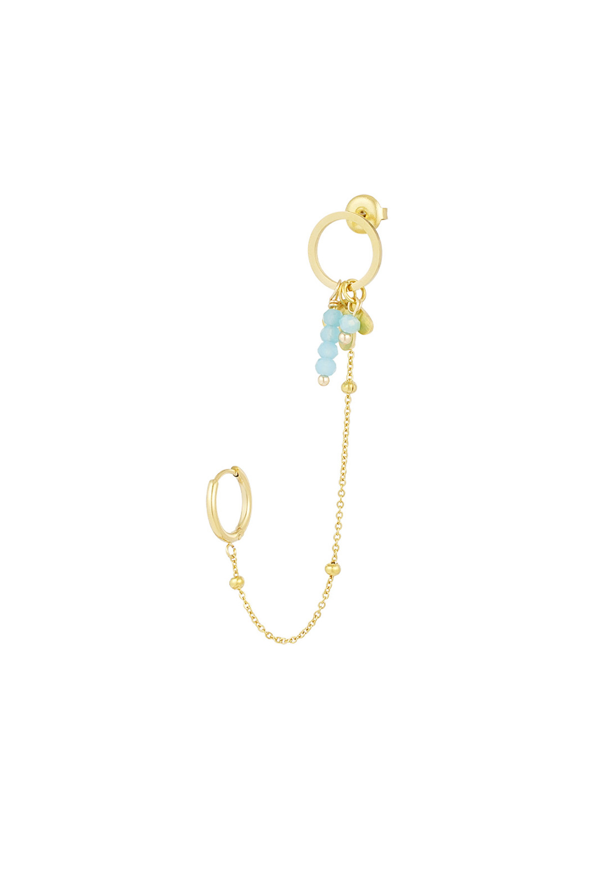 Earrings summer fling - blue gold h5 
