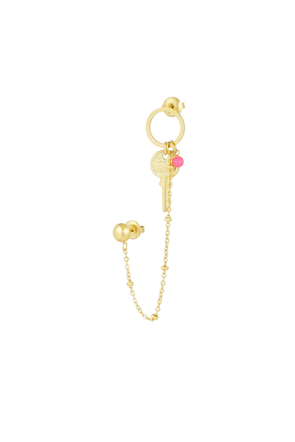 Earring key to my heart - Gold color 2