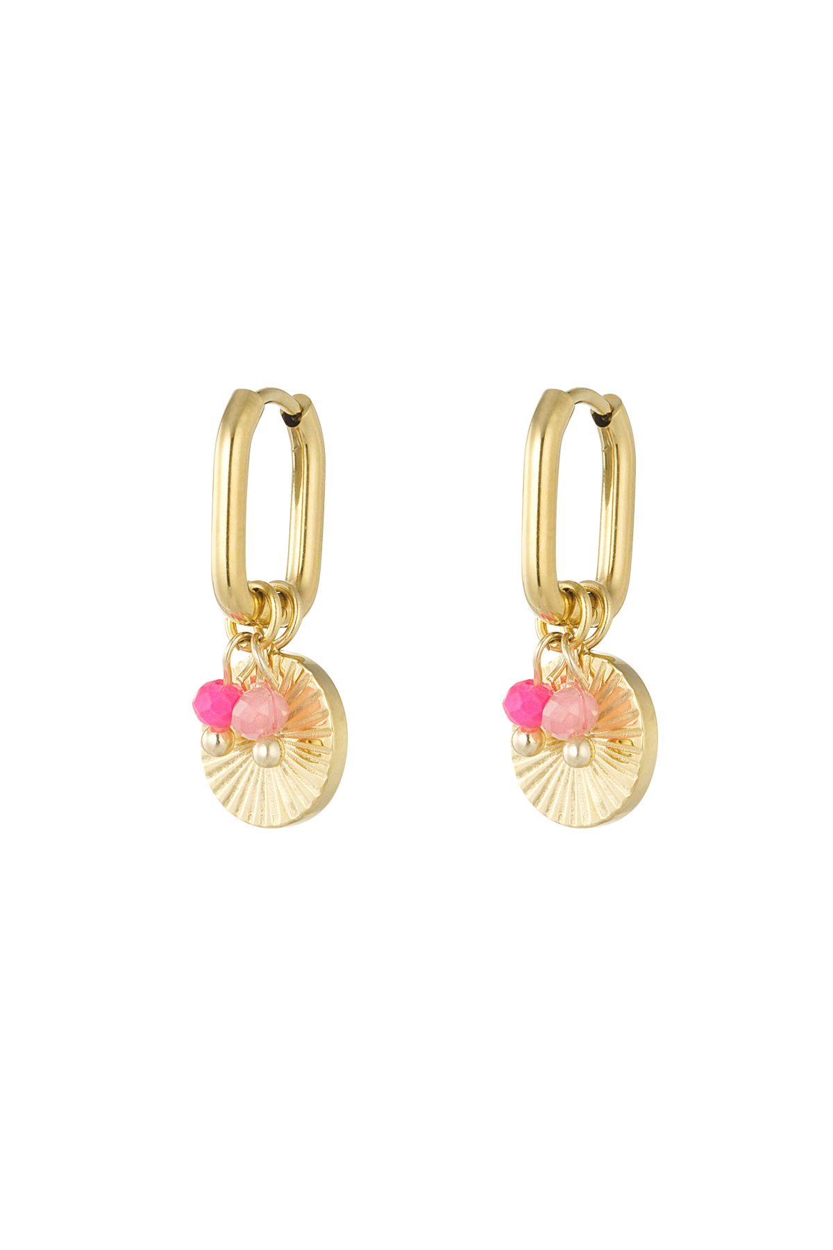 Earrings summer sun - pink gold h5 
