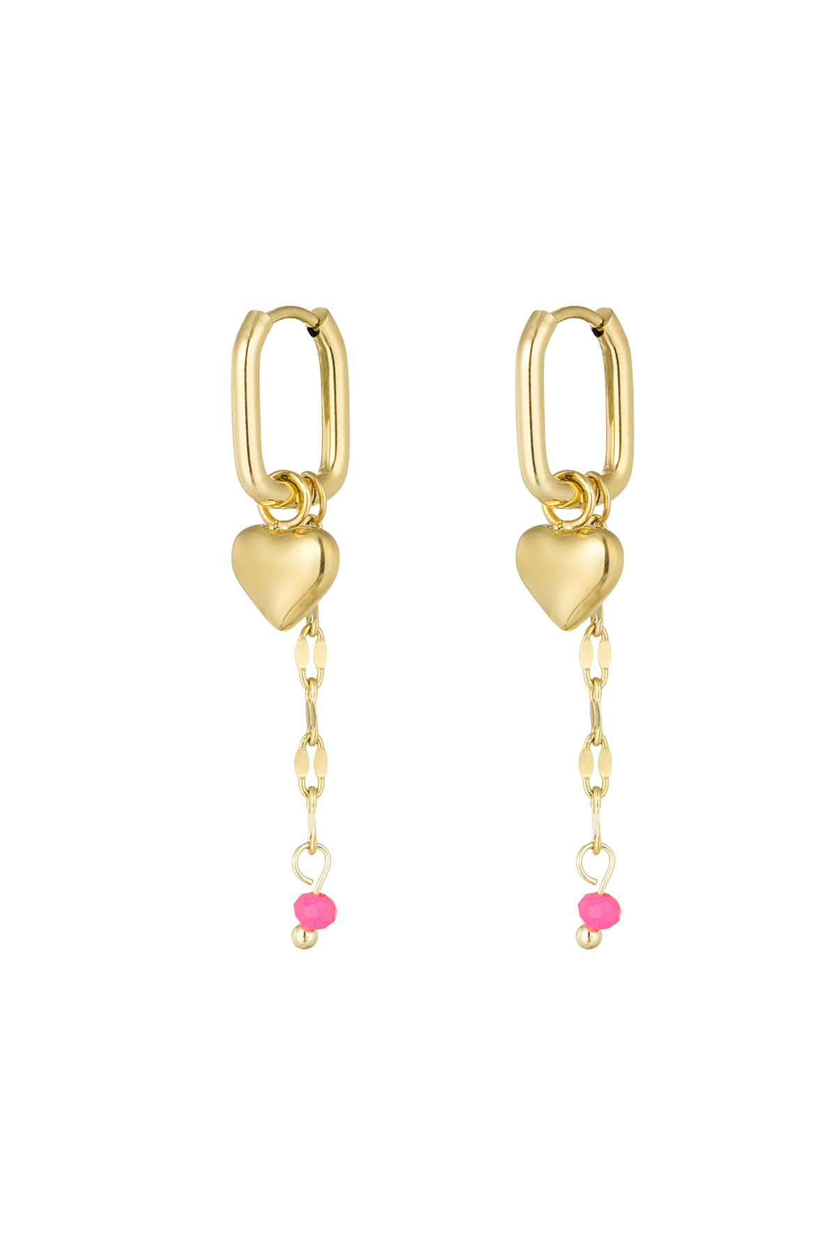 Forever love earrings - pink/Gold color  2