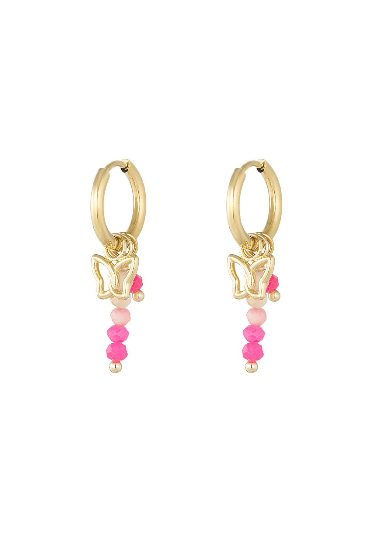Earrings stary night - pink gold