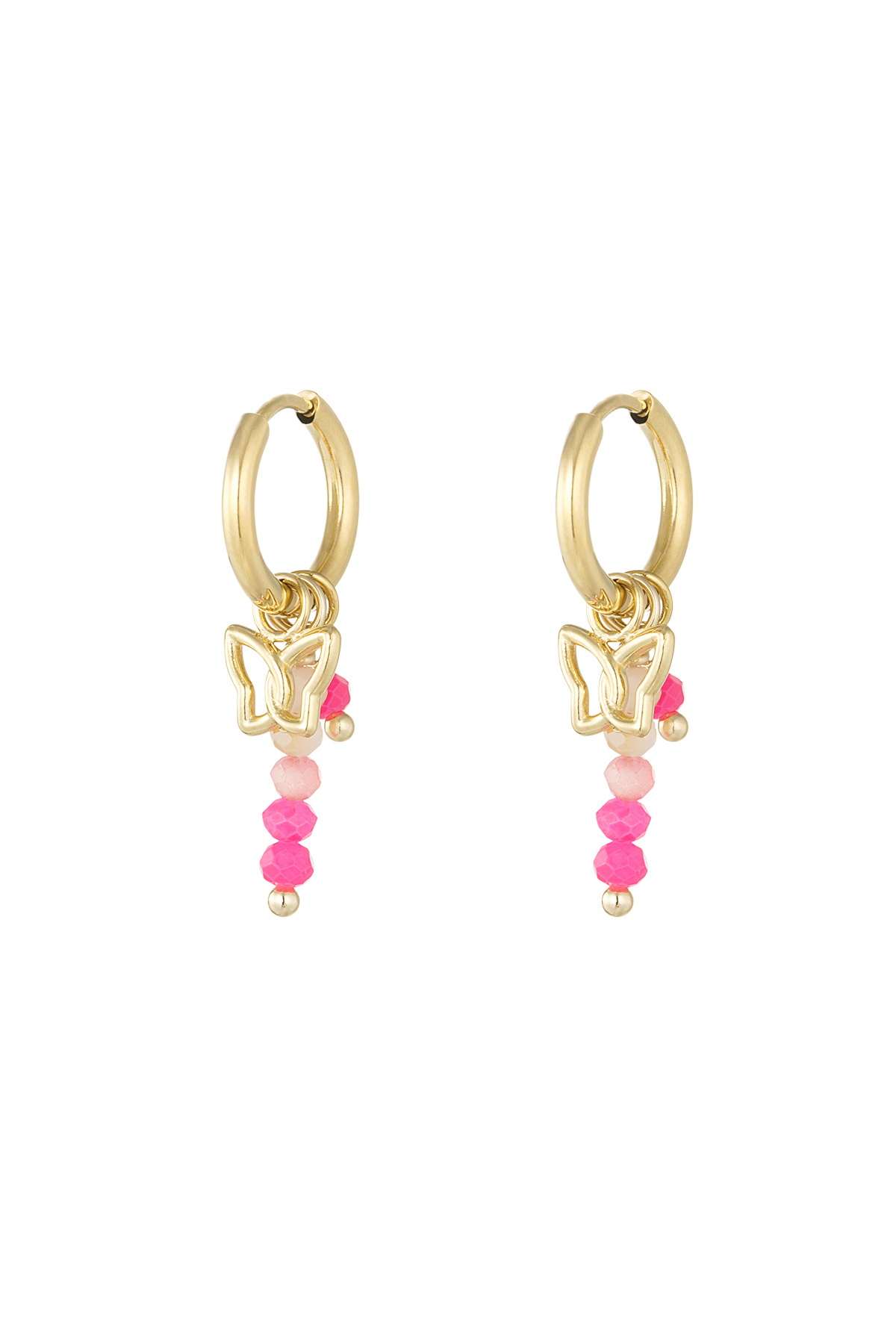 Earrings stary night - pink gold 