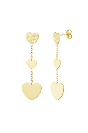 Charm earrings with Three heart-shaped h5 