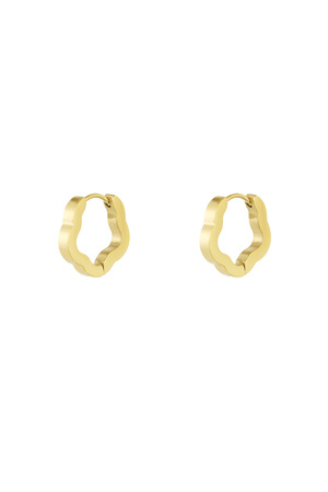 Einfache Ohrringe in Blumenform, klein – Gold  h5 