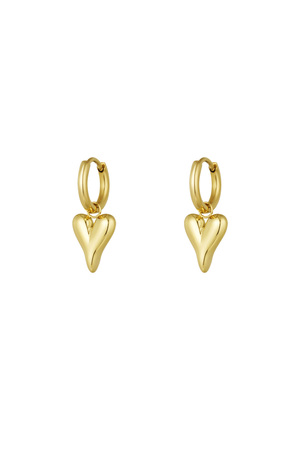 Herzförmige Ohrringe aus Edelstahl – Gold h5 