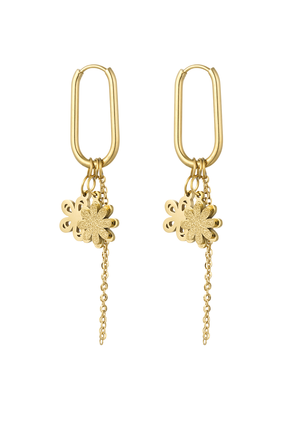 Earrings flower fiesta - gold