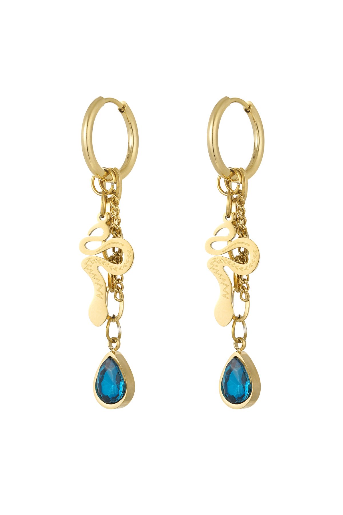 Earrings snake soul - Gold color 2