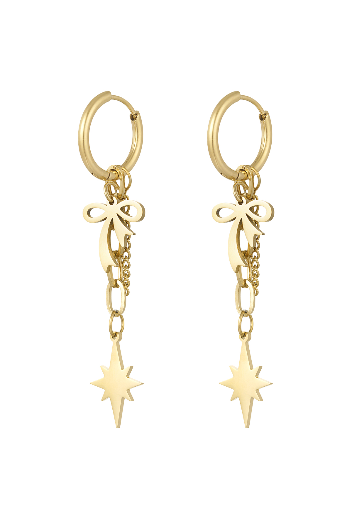 Earrings bows day - gold