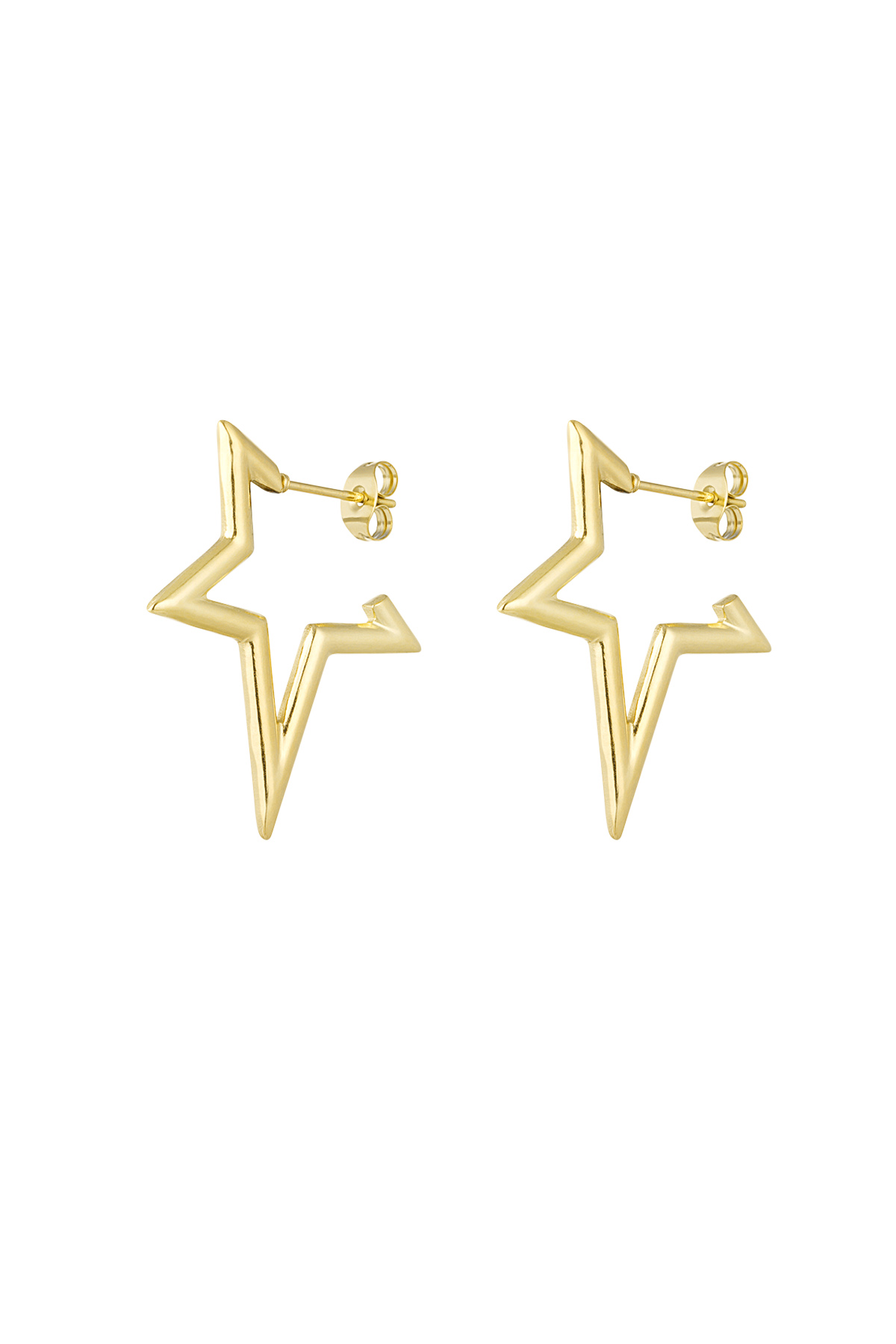 Half star earrings - gold 