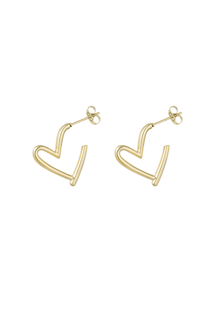 Earrings fall in love - gold 