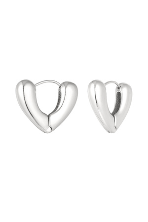 V-vorm oorbellen - zilver h5 