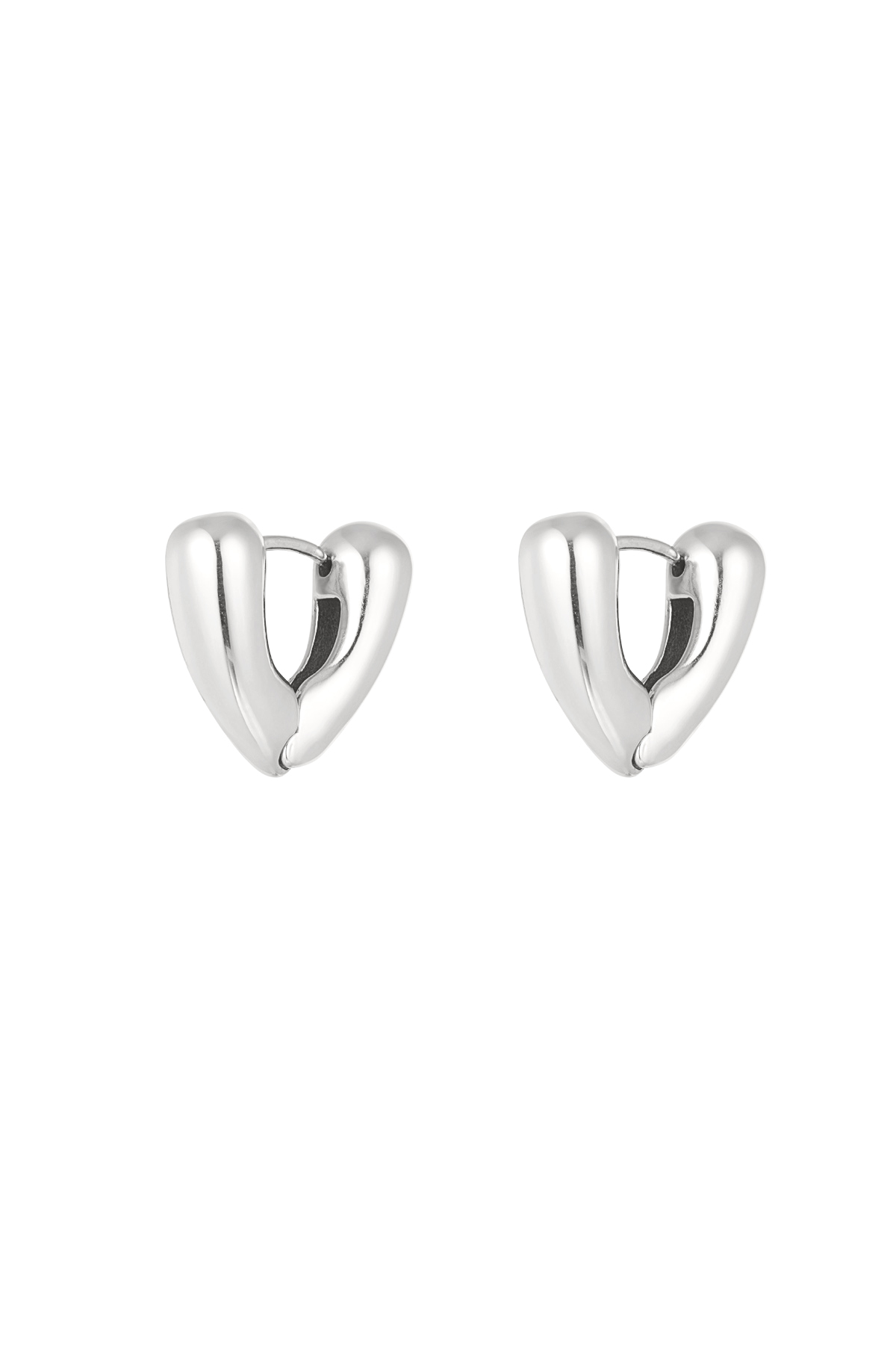 V-vorm oorbellen klein - zilver